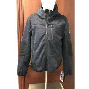 Halifax HFX Performance Navy Hooded Microfleece Jacket Men's Medium NWT